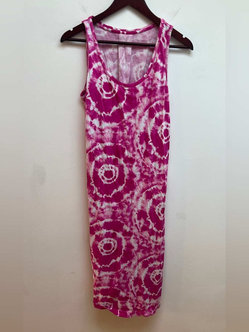 KOOLABURRA by UGG Women’s Pink & White Tie Dye Scoop Neck Sleeveless Maxi Dress